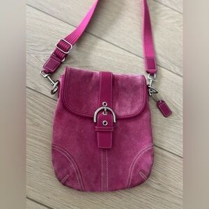 Coach soho vintage y2k pink suede crossbody